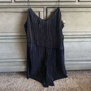 NWT, Adam Levine Black Pleated Romper. Size Large.